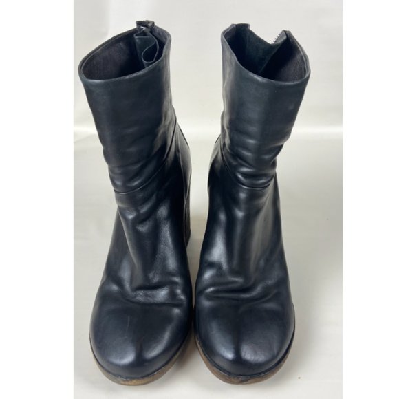 MARSELL BLOCK HEEL ZIP COMBAT MOTO BOOTS 39 8.5 - Picture 2 of 9